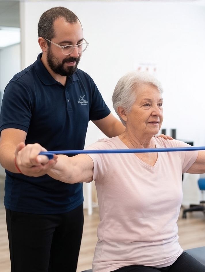 Atendimento de fisioterapia na CALMA